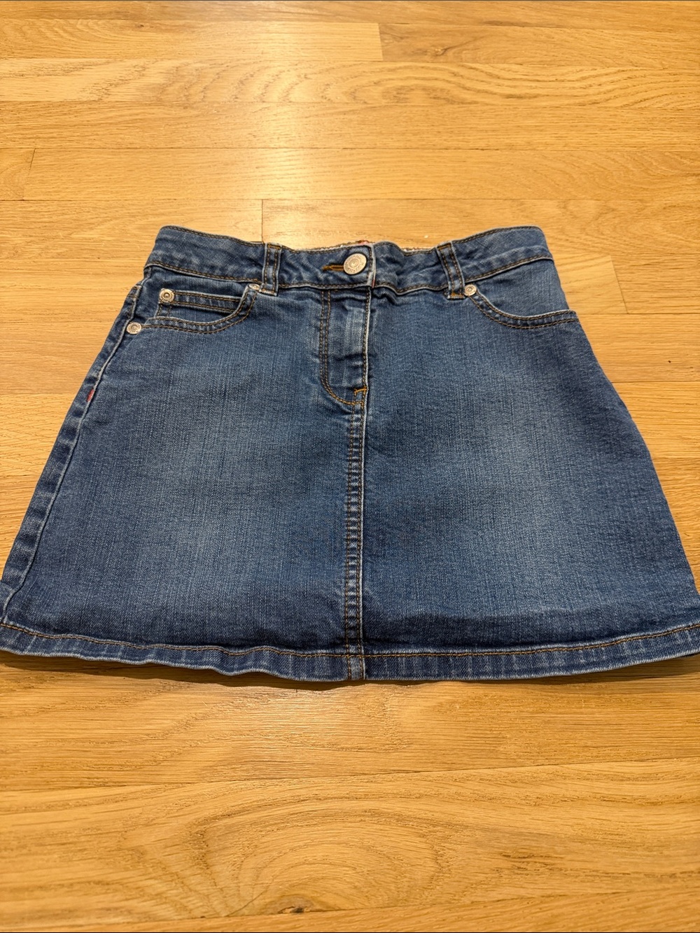 Mini Boden Blue Denim A-Line Skirt